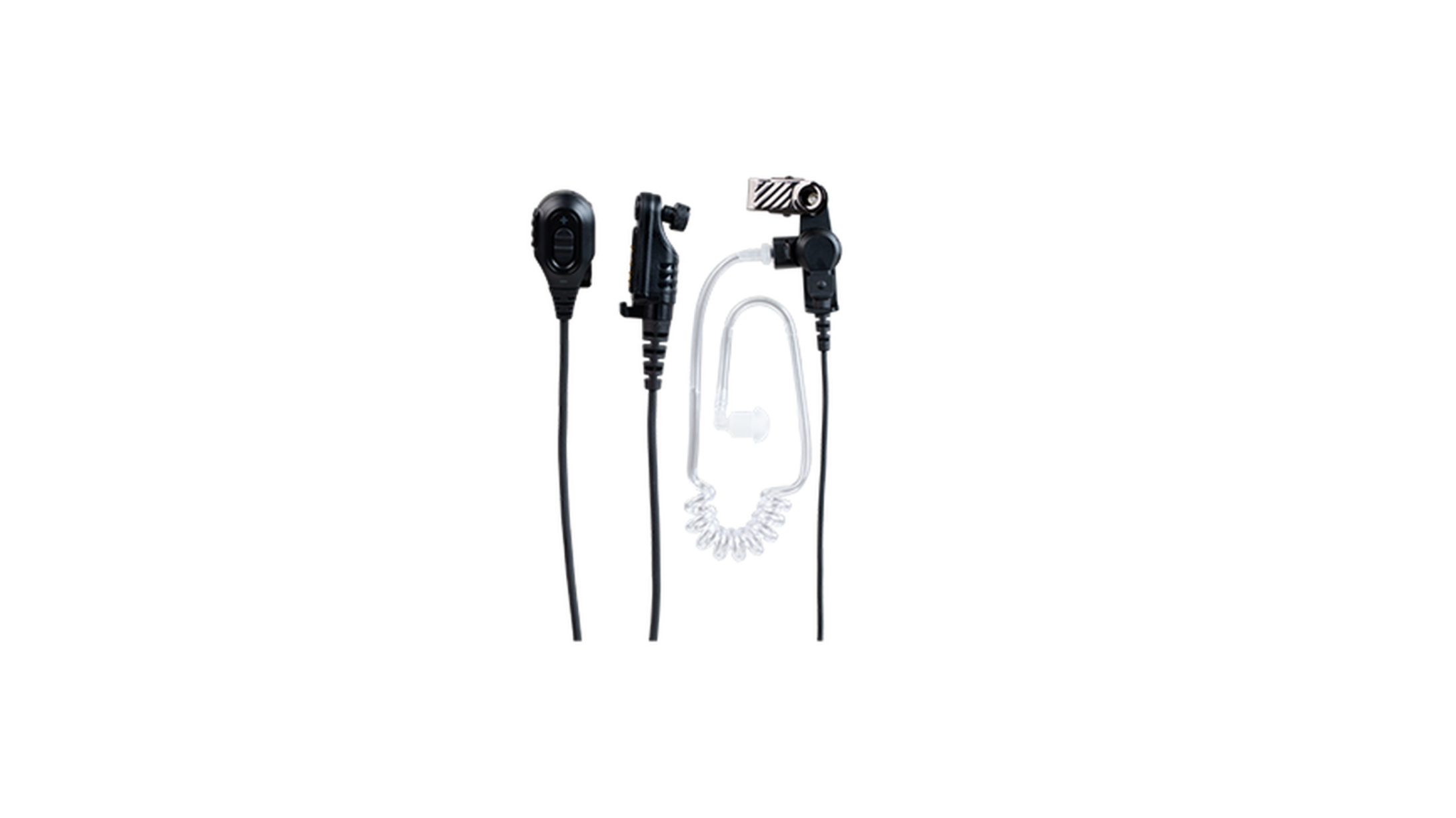 Earpiece with Acoustic Tube and In-line PTT (Black) -- for HP5, HP6, HP7, PD6, X1 series and PDC680, PDM680, PTC680, Z1p, PT590
