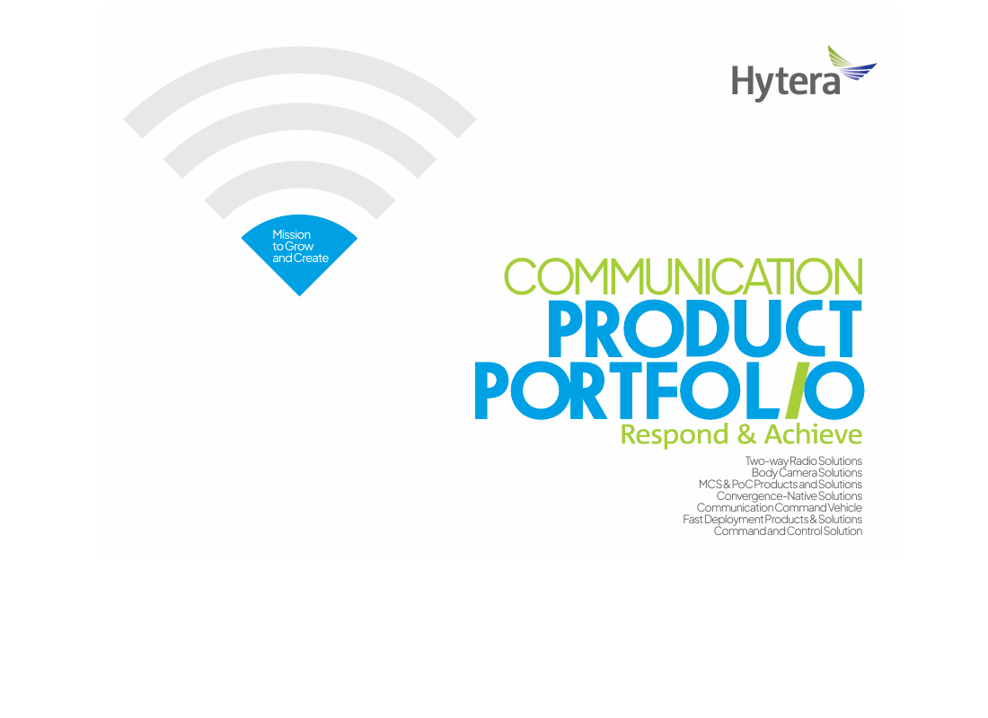 COMMUNICATION PRODUCT PORTFOLIO