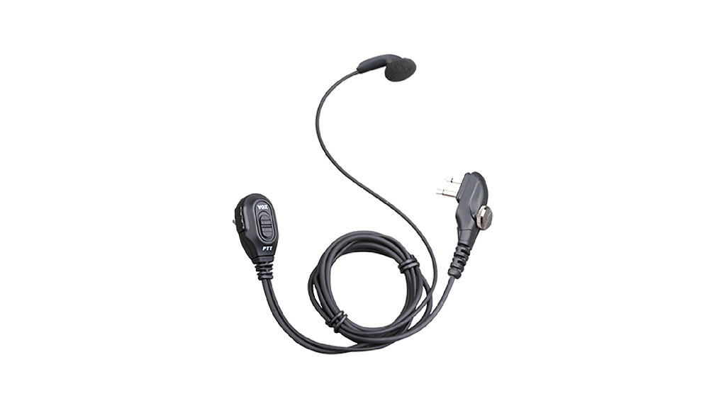 Earbud with In-line PTT and Microphone (Black)