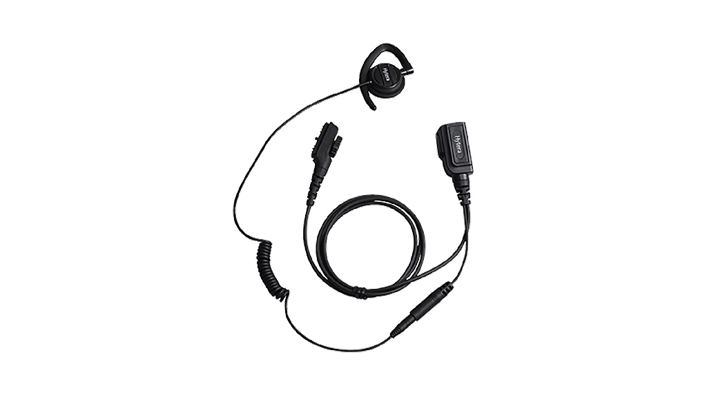 Swivel Style Detachable Earpiece with In-line PTT and Microphone (Black)