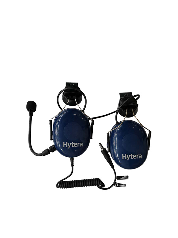 Heavy duty noise-cancelling helmet headset ( ATEX)