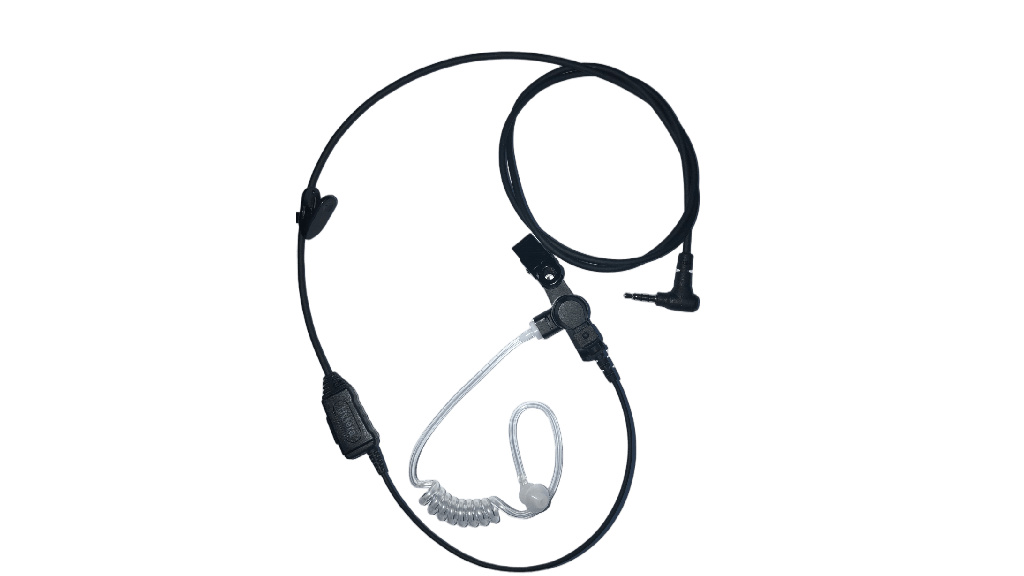 EAS07 Earpiece with in-line PTT & Transparent Acoustic Tube (3.5mm Audio Plug)