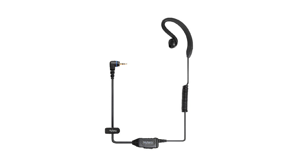 C-Style Earpiece with In-line PTT and Microphone (Black)