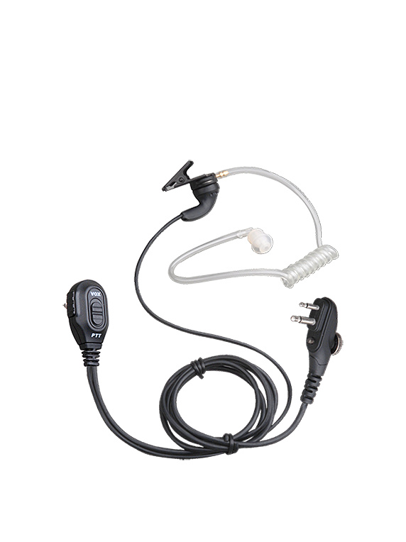 Earpiece with Acoustic Tube and In-line PTT (Black) -- EOL