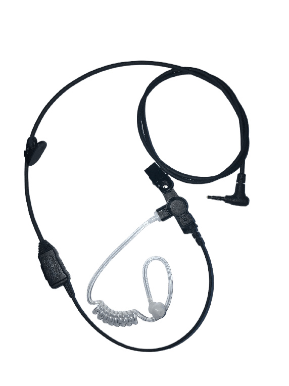 Earpiece with in-line PTT & Transparent Acoustic Tube (3.5mm Audio Plug)
