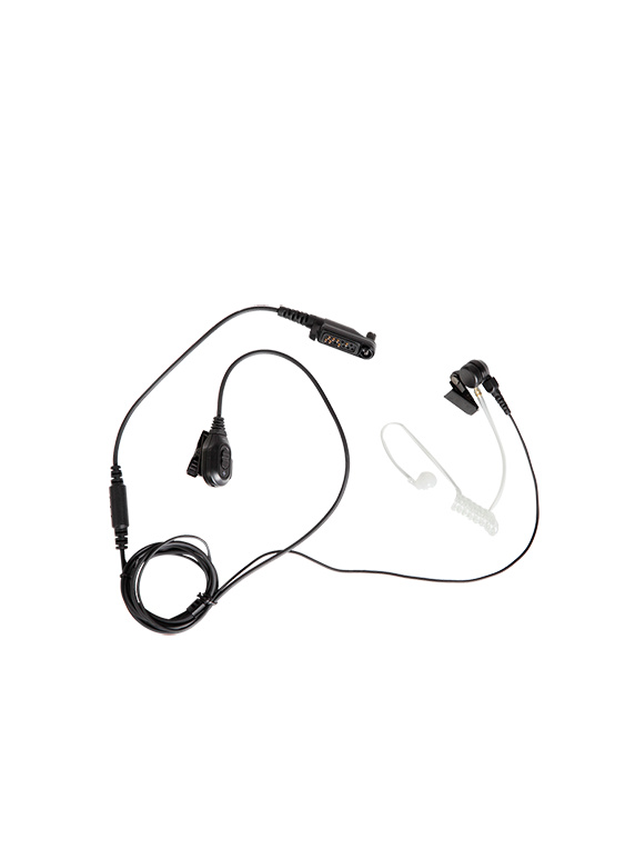 2-wire Surveillance Earpiece with Transparent Acoustic Tube(Beige)