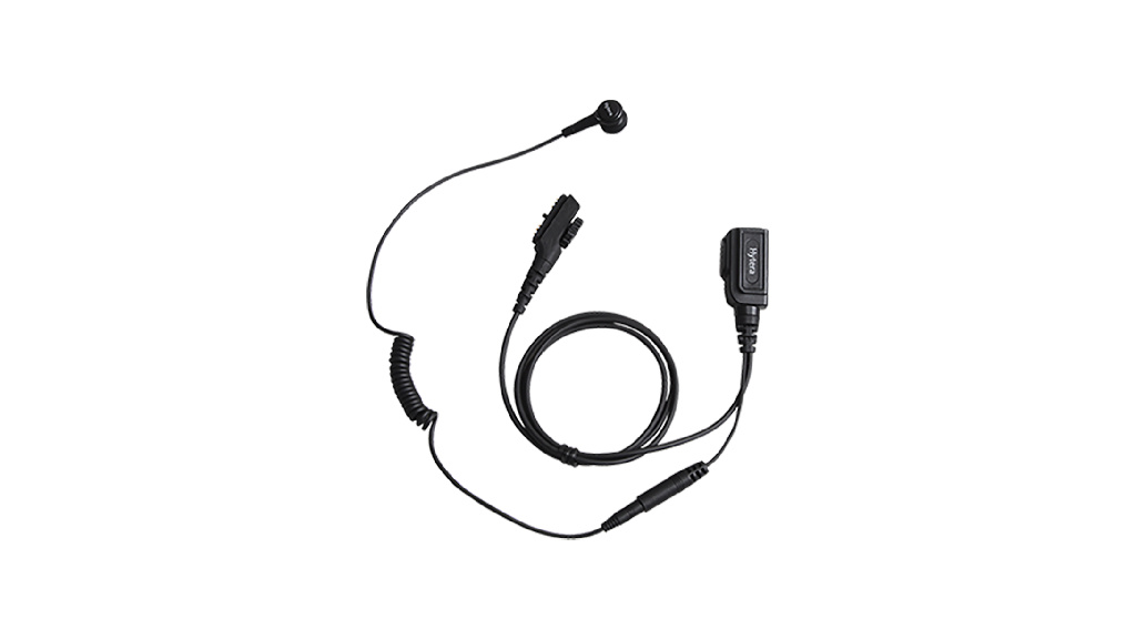 Detachable Earbud with In-line PTT and Microphone (Black)