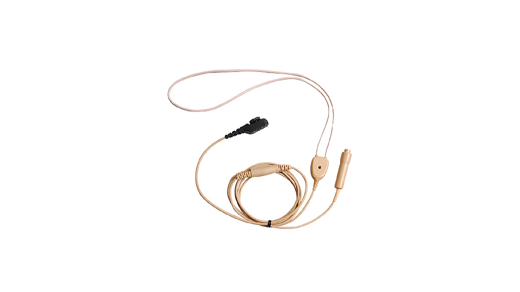 Neckloop Inductor with Microphone and PTT for use with Wireless Earphone (Beige)