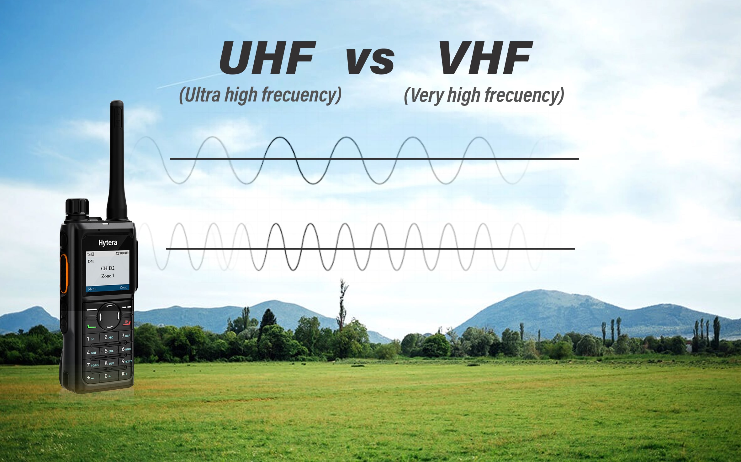 Radio UHF y radios VHF de Hytera