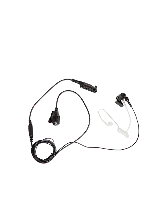 2-wire Surveillance Earpiece with Transparent Acoustic Tube(Beige)