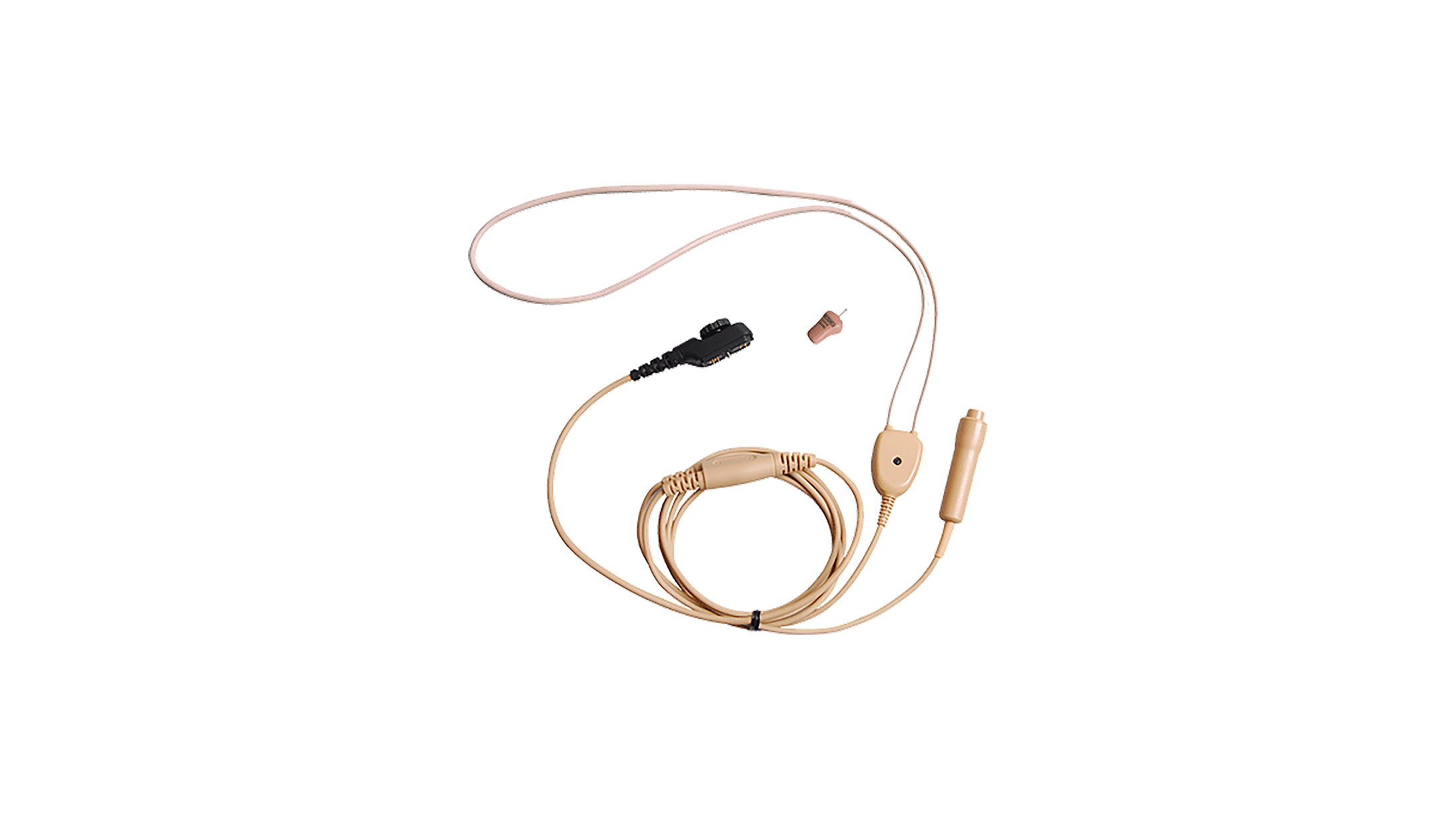 EWN09 2 wire Earpiece With Wireless Earphone And Neck Loop Beige Hytera